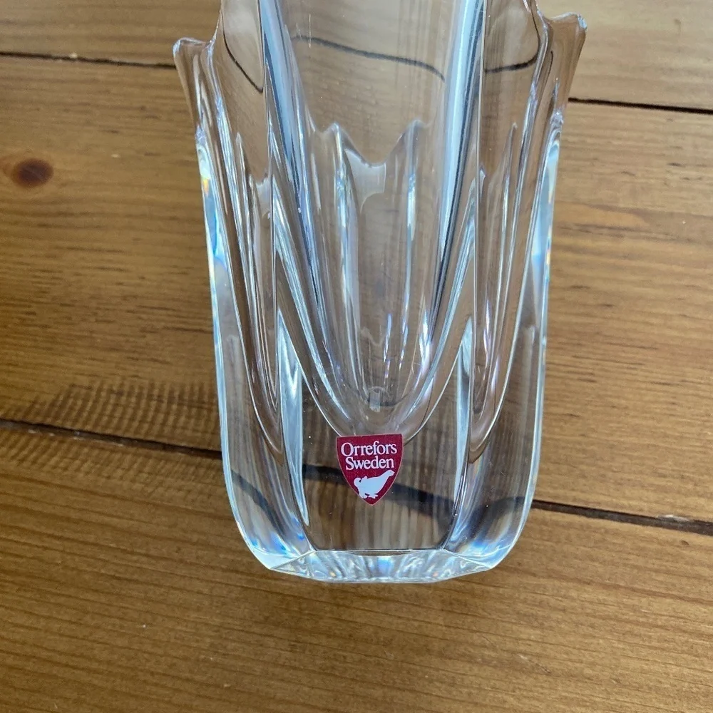 Vintage Crystal Vase by Orrefors Sweden